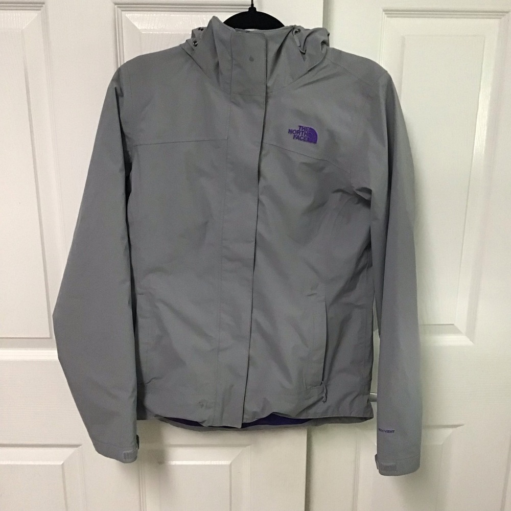 North Face Full Zip Jacket Hoodie Grey Womens Size Small